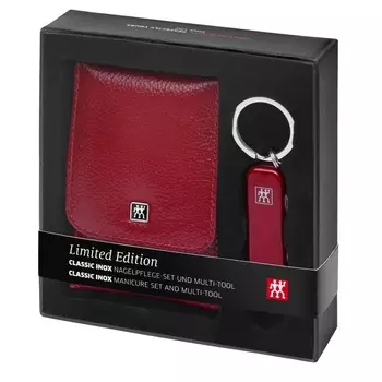 Маникюрный набор и брелок Zwilling Twinox красный