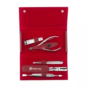 Маникюрный набор Zwilling Inox 5 предметов красный