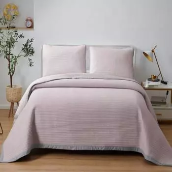 Комплект покрывало и наволочка 160 х 220 см Sofi de Marko пепельно-розовый