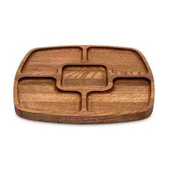 Менажница дубовая квадратная 27 х 27 см Uneca