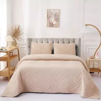 Комплект покрывало и наволочки 230 х 250 см Sofi de Marko Мориц бежевый