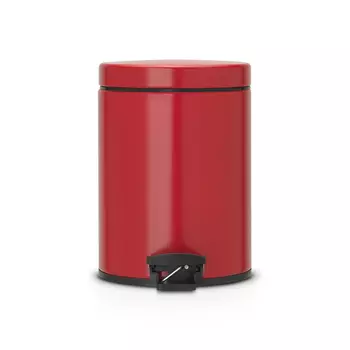 Мусорный бак 5 л Brabantia с педалью Пламенно-красный