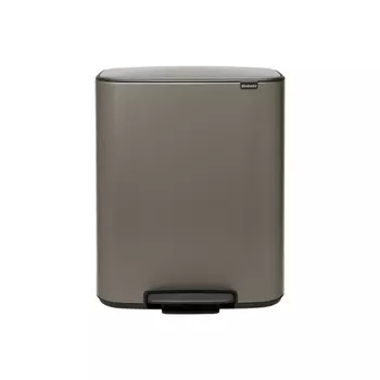 Мусорный бак 60 л Brabantia Pedal Bin Bo платиновый