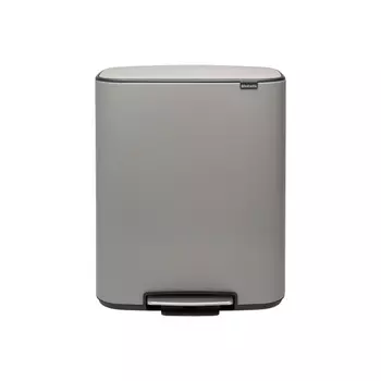 Мусорный бак 60 л Brabantia Pedal Bin Bo минерально-серый