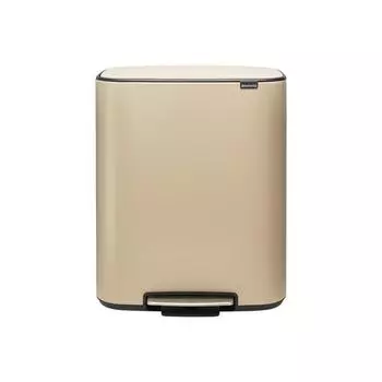 Мусорный бак 60 л Brabantia Pedal Bin Bo минерально-золотой