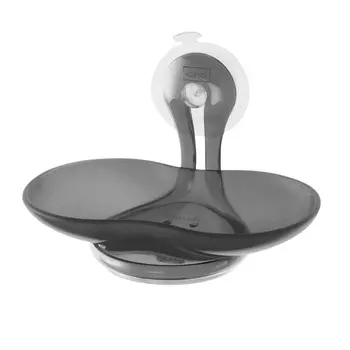 Мыльница на присоске Koziol Loop тёмно-серый