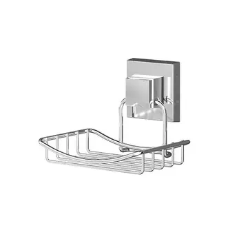 Мыльница подвесная самоклеящаяся Tekno-Tel хром