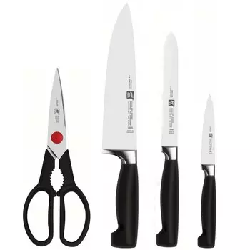 Набор 3 ножа + ножницы Zwilling "Four Star"