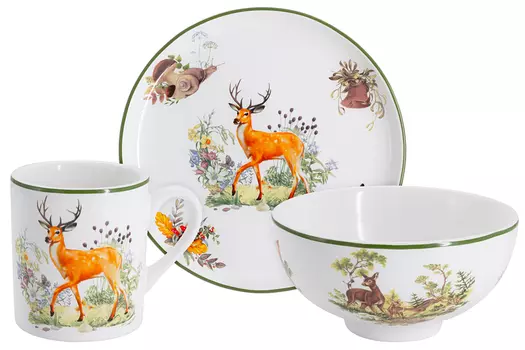 Набор 3 предмета Imari Олени в подарочной упаковке