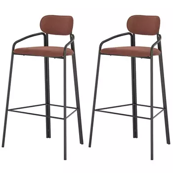 Набор барных стульев Latitude Ror Round 2 шт чёрный-тёмно-красный