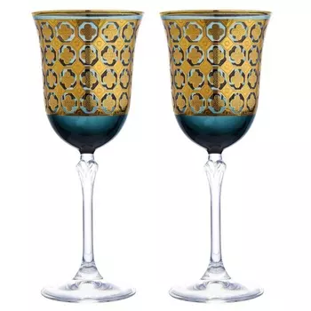 Набор бокалов для белого вина 225 мл Le Stelle Gemma Brandot 2 шт чёрный