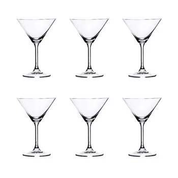 Набор бокалов для мартини 210 мл Bohemia Crystal Лара 6 шт