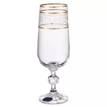 Набор бокалов для шампанского 180 мл Bohemia Клаудиа 6 шт