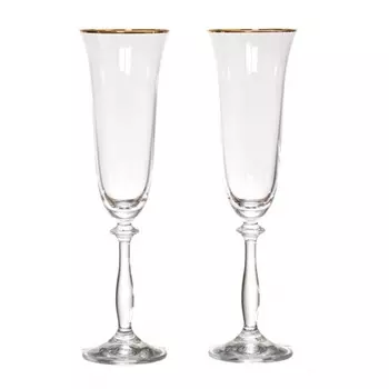 Набор бокалов для шампанского 2 шт 190 мл Bohemia Crystal Angela