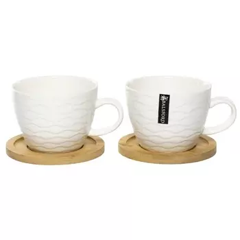 Набор чашек на подставках 450 мл Balsford Волна 2 шт