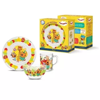 Набор детской посуды "Три кота: Фрукты"