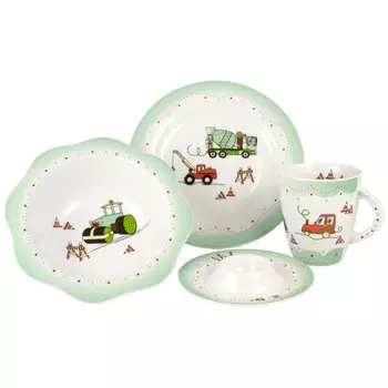 Набор детской посуды Cmielow Зелёная машинка