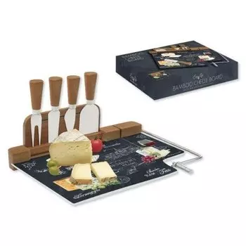 Набор для сыра разделочная доска + 4 ножа Easy Life Мир сыров