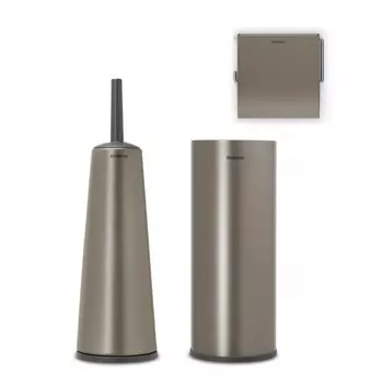 Набор из 3 аксессуаров для туалетной комнаты Brabantia ReNew платиновый