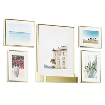 Набор из 5 фоторамок Umbra Matinee золотистый