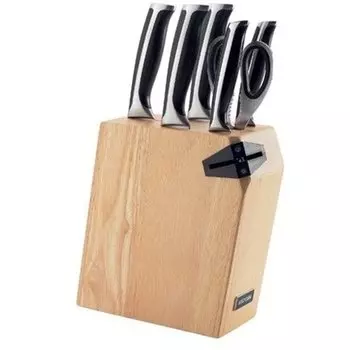 Набор из 5 кухонных ножей, ножниц и блока для ножей с ножеточкой Nadoba Ursa