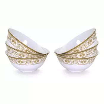 Набор из 6 пиал 200 мл Акку Луиза белый