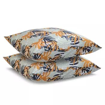 Набор из двух наволочек из сатина с принтом Leaves 70х70 см
