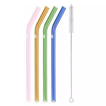 Набор изогнутых стеклянных трубочек 23 см Zwilling 4 шт