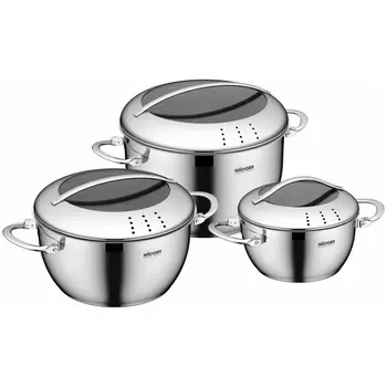 Набор кастрюль со стеклянными крышками Nadoba Maruska 6 предметов