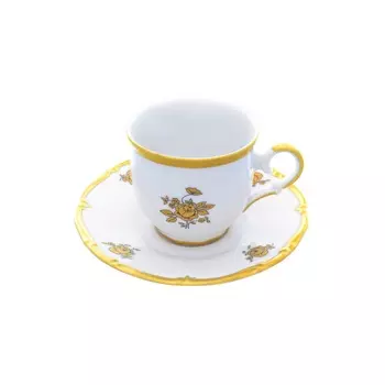 Набор кофейных пар 110 мл Queen's Crown Золотая роза 6 шт