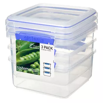 Набор контейнеров 1,2 л Sistema Klip IT 3 шт