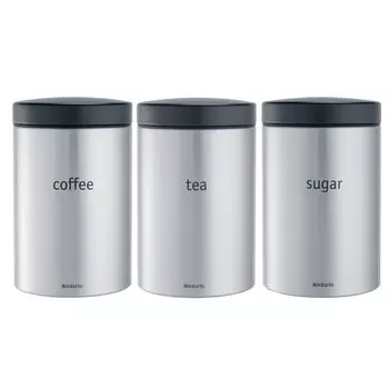 Набор контейнеров Brabantia для сыпучих продуктов 3 шт, 1,4 л