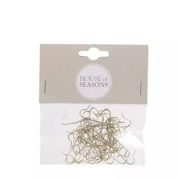 Набор крючков для ёлочных игрушек House of Seasons 50 шт золото