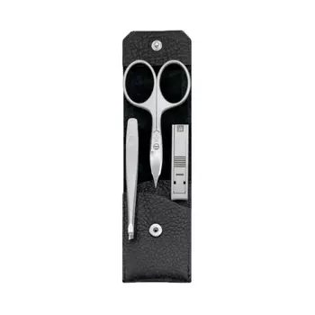 Набор маникюрный в кожаном футляре 3 предмета Zwilling Twinox черный