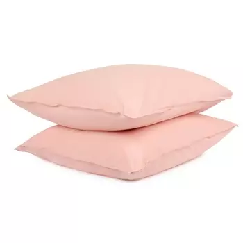 Набор наволочек из органического стираного хлопка 70 x 70 см Tkano Essential 2 шт розовый