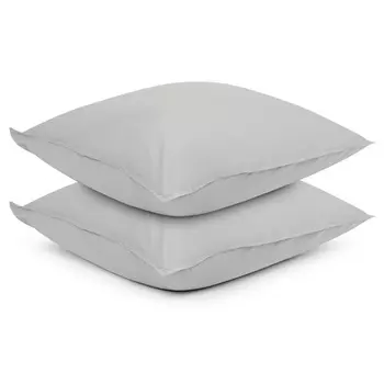 Набор наволочек из органического стираного хлопка 70 x 70 см Tkano Essential 2 шт серый