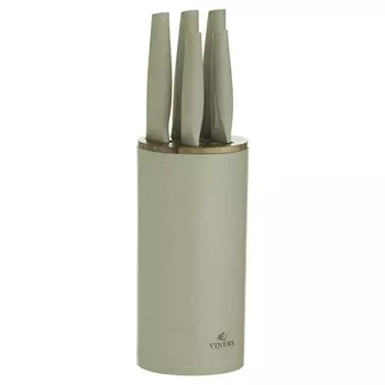 Набор ножей 5 шт. в подставке Organic бежевый