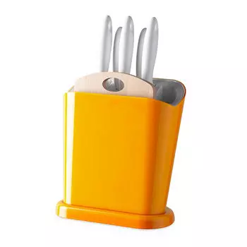Набор ножей с подставкой Omada Trendy 7 предметов жёлтый