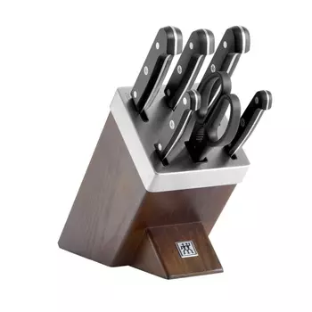 Набор ножей в подставке с заточкой Zwilling Gourmet 7 предметов