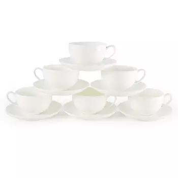 Набор пар чайных на 6 персон "Розалия" 12 предметов фарфор