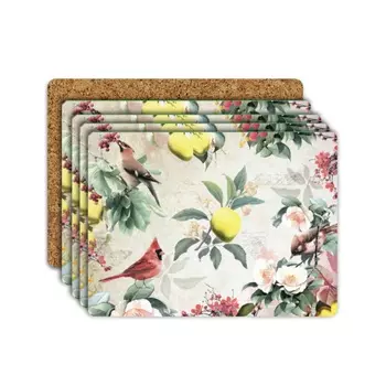 Набор подставок под горячее 38 х 28 см Genlex Птицы 4 шт