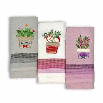 Набор полотенец для кухни 50 х 70 см Vingi Ricami Гербарий 2 шт