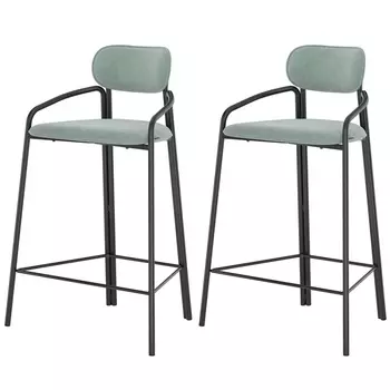 Набор полубарных стульев Latitude Ror Round 2 шт чёрный-бирюзовый