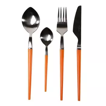 Набор столовых приборов 24 предмета Pintinox Target оранжевый