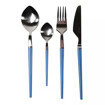 Набор столовых приборов 24 предмета Pintinox Target голубой