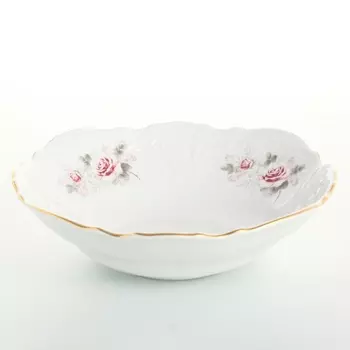 Набор салатников 19 см Bernadotte Серая роза золото 6 шт