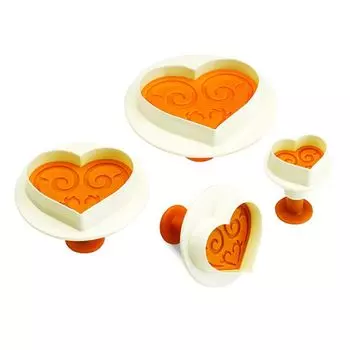 Набор штампов кондитерских 4 шт. "Сердце" Ghidini