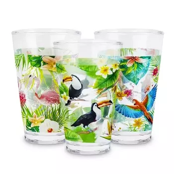 Набор стаканов Excellent Houseware Тропики 3 шт