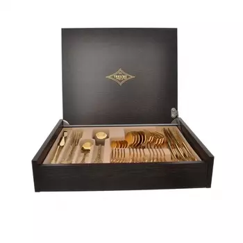 Набор столовых приборов Brignani Spring Full Gold 24 предмета