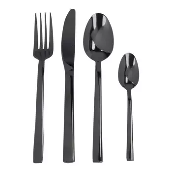 Набор столовых приборов на 4 персоны Kitchen Craft Black чёрный